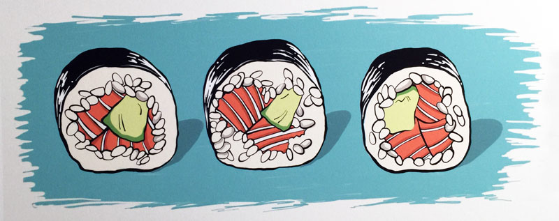 油墨画在iPad Pro Adobe草图