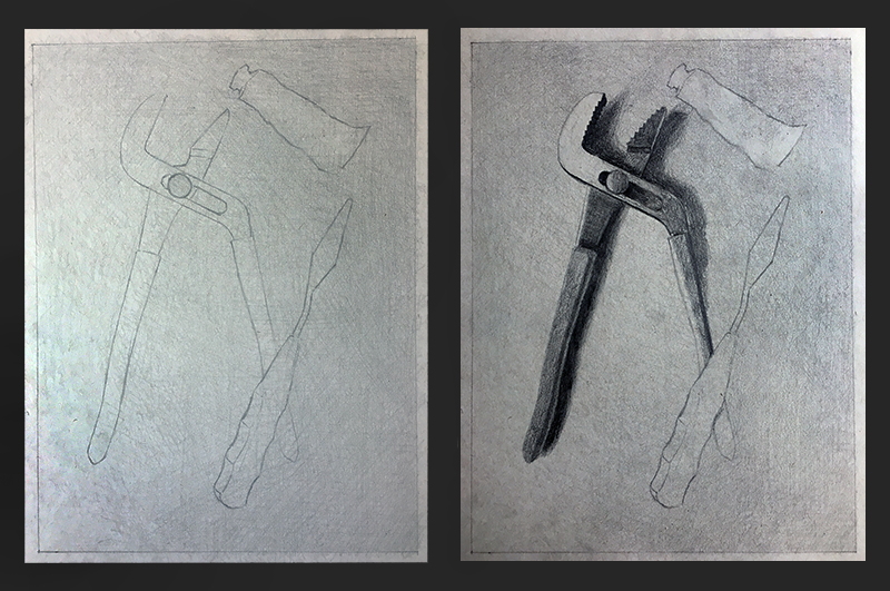 灰色的纸画的步骤