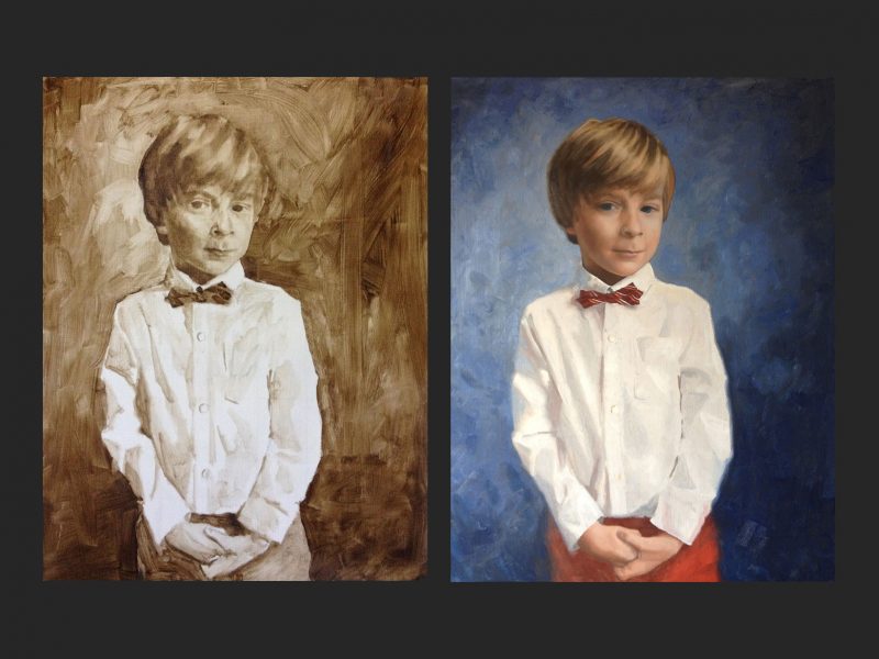 底层色和完成艺术油画