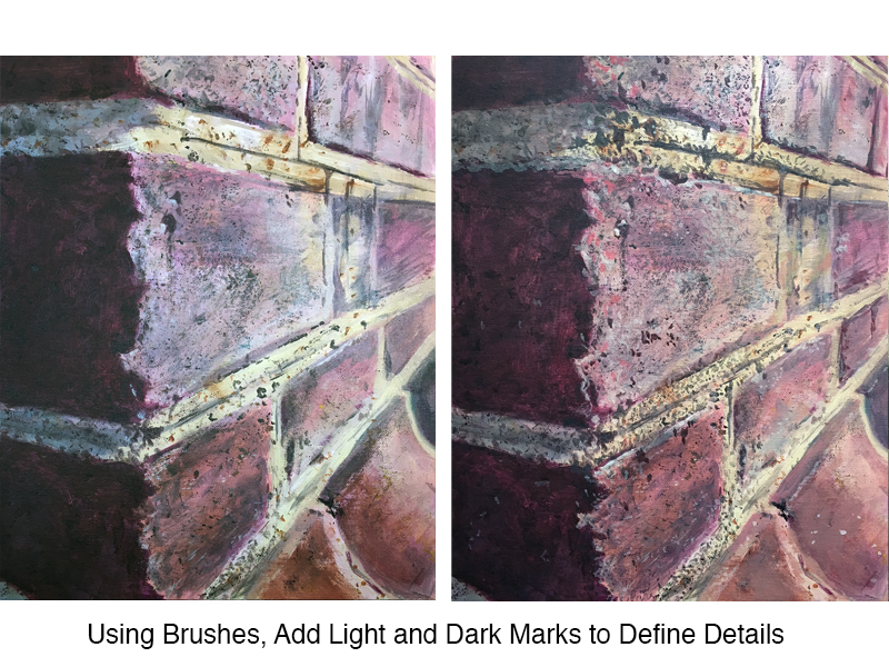 接近完成的画砖的纹理