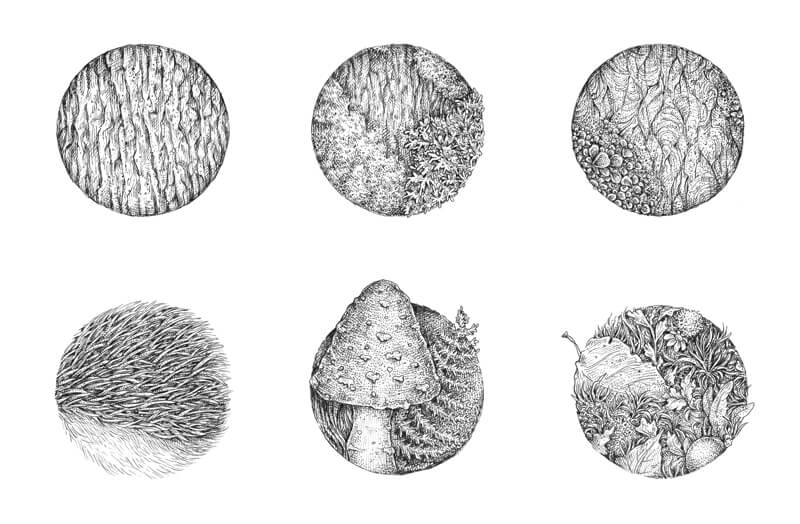 完成纹理用墨水