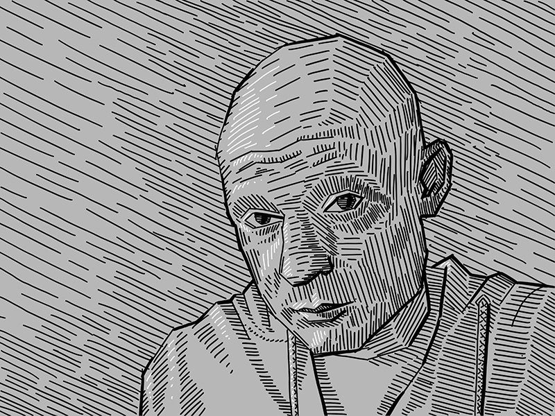 统一的肖像与对角孵化