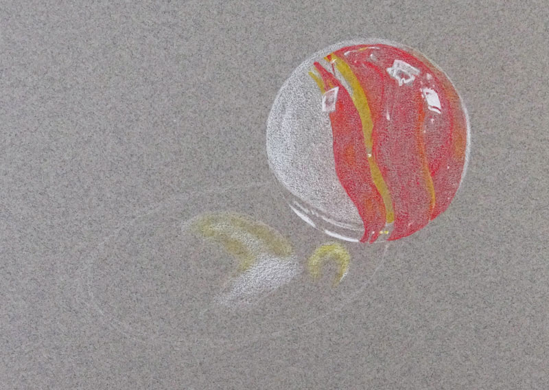 大理石层初始彩色铅笔的应用程序