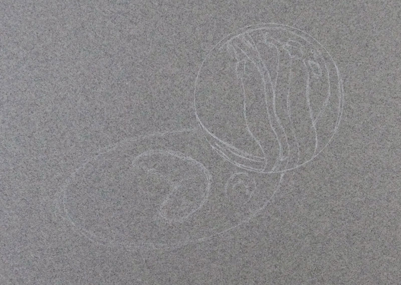 画出轮廓线的大理石