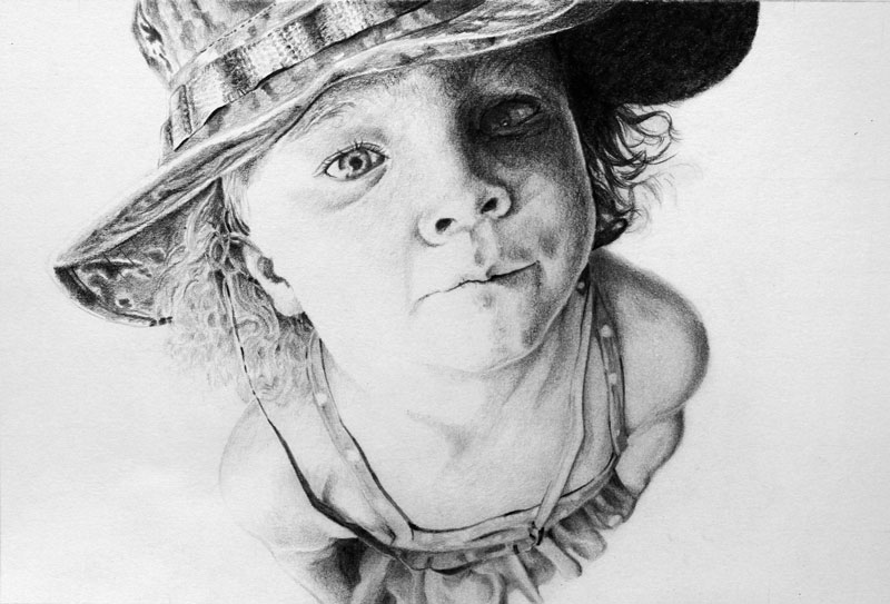 石墨肖像没有混合树桩