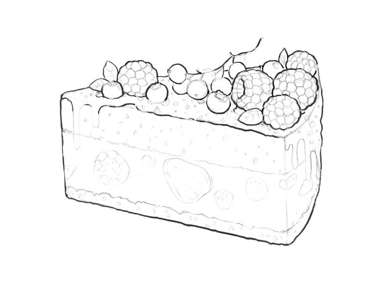 概述了等高线墨水笔