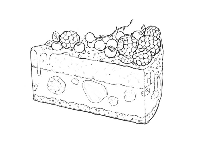 用墨水画薄的轮廓线