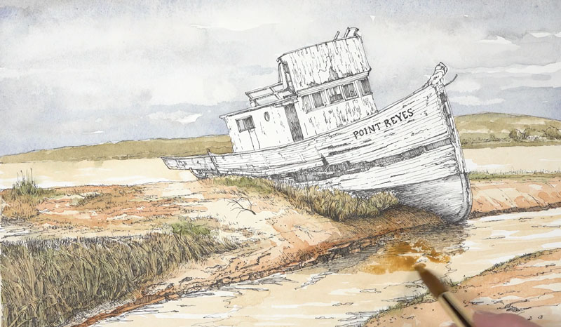 加强与其他颜色的水彩耐洗