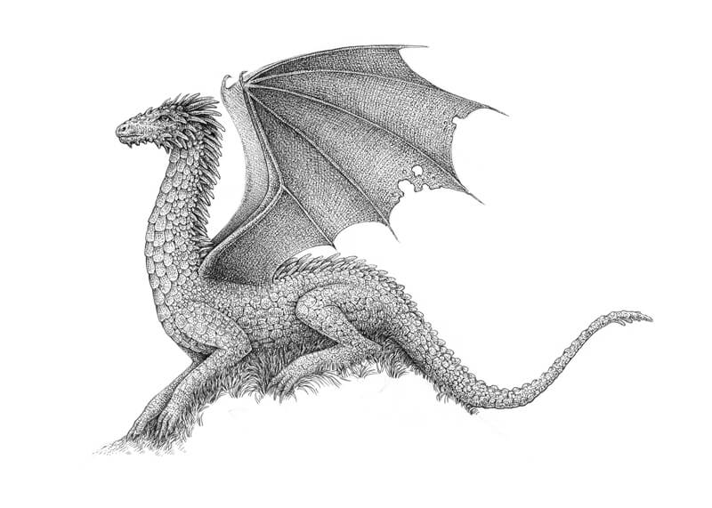 添加阴影下龙的身体