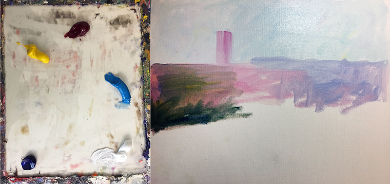 湿到湿技术——调色板和初始应用程序中