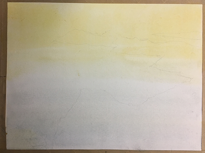 应用与水彩颜色的洗