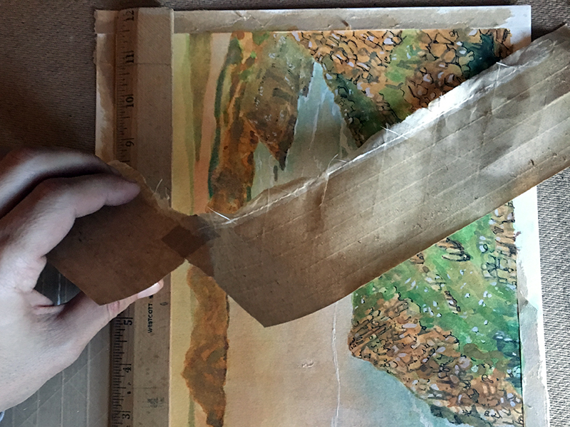 把磁带从水彩画