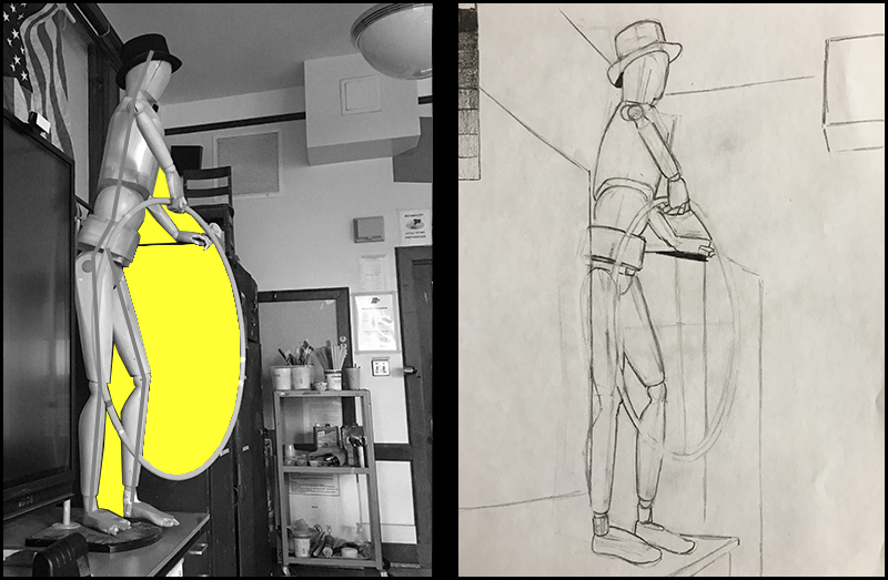 消极的形状图绘制