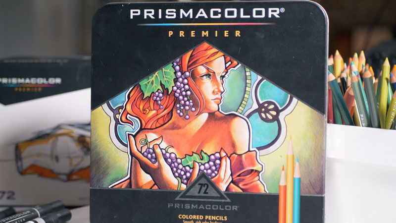 Prismacolor总理彩色铅笔用于这幅画