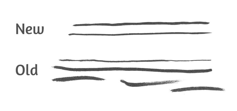 标志着新老用毛笔