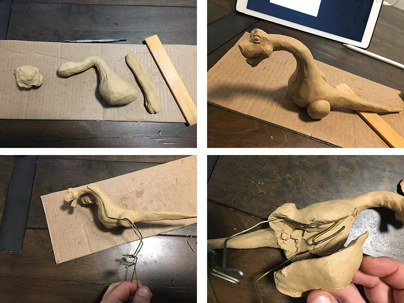 建立一个电枢为雕塑参考