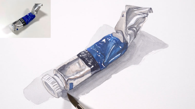 添加一个投射阴影下油漆管