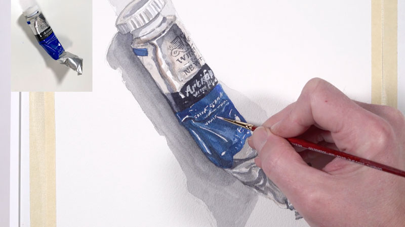 用水粉颜料添加白色文本