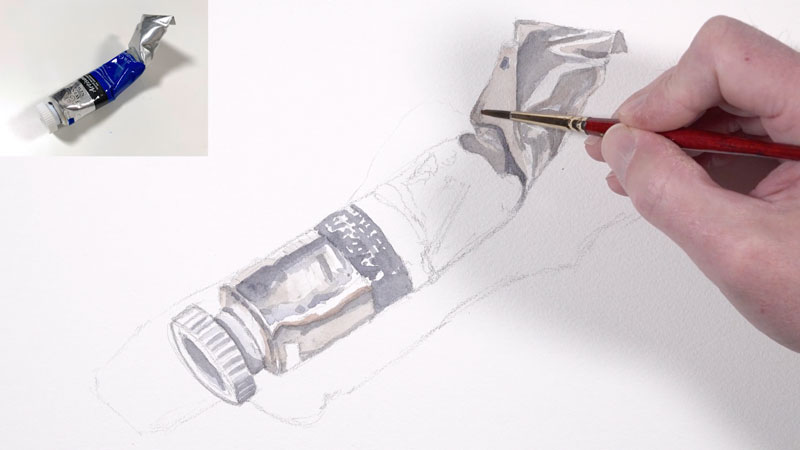 绘画暖灰色油漆管