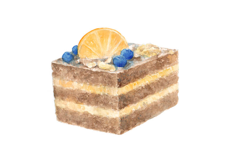 添加第二个层水彩的蛋糕