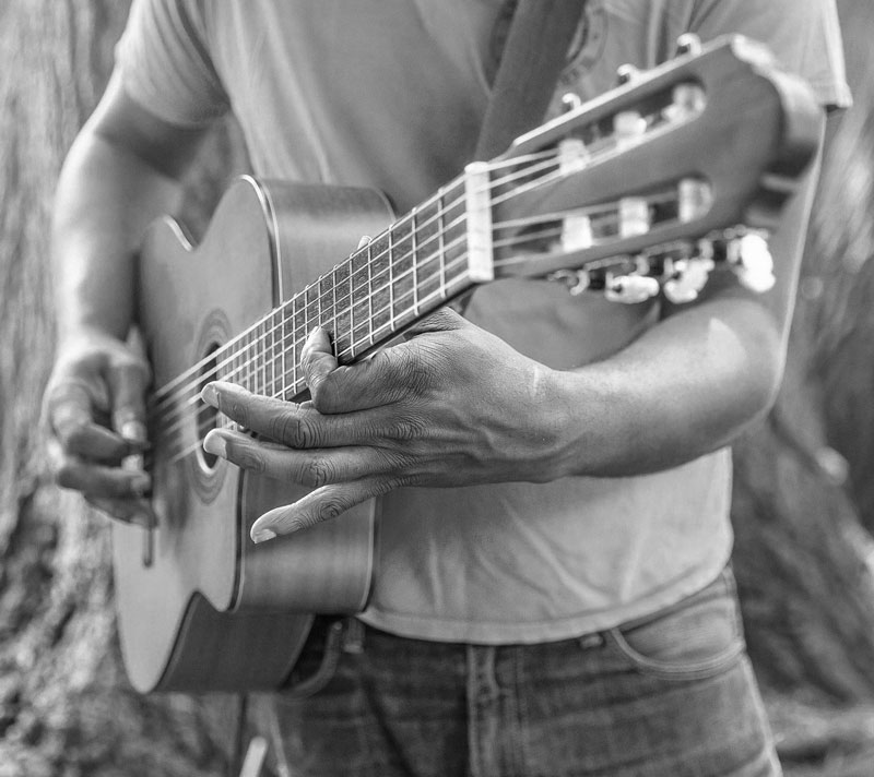 弹吉他的人——照片参考