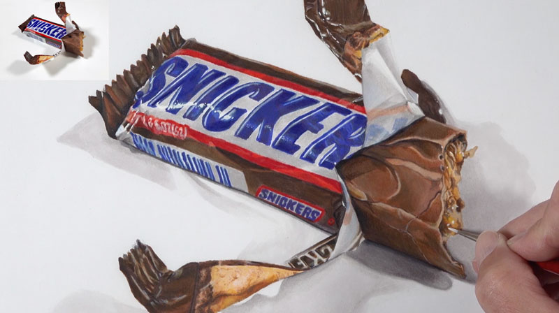 添加高光和水粉画