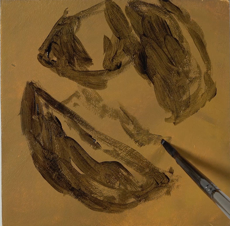 草图丙烯酸涂料的橘子