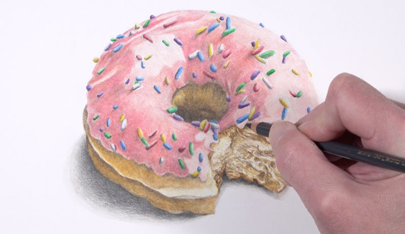 分层与Polychromos彩色铅笔