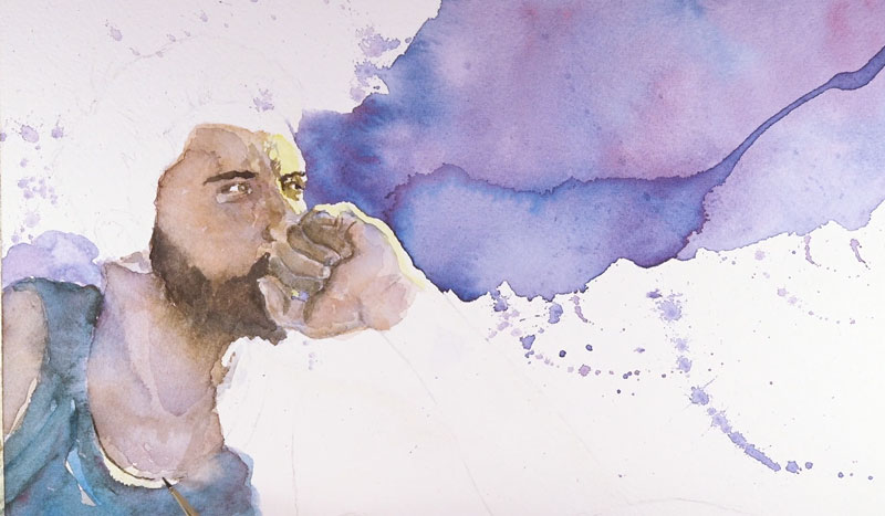 发展与水彩的深度