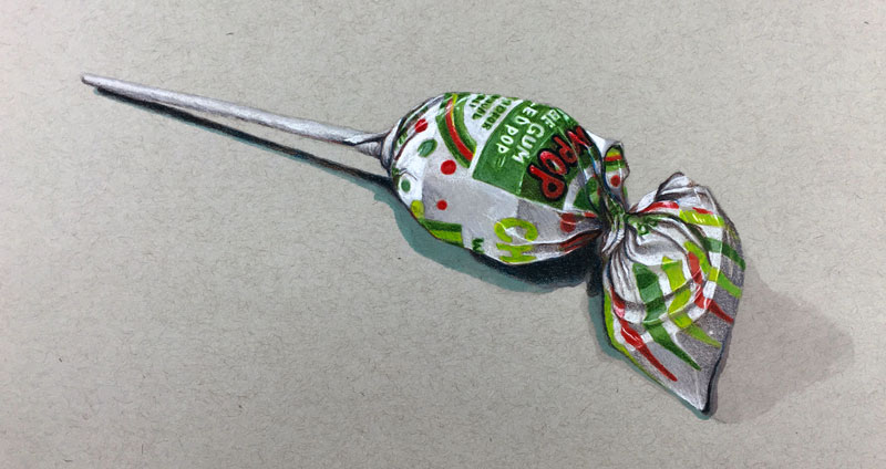 彩色铅笔和标记的糖果