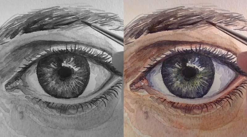 Full range of value in a painting