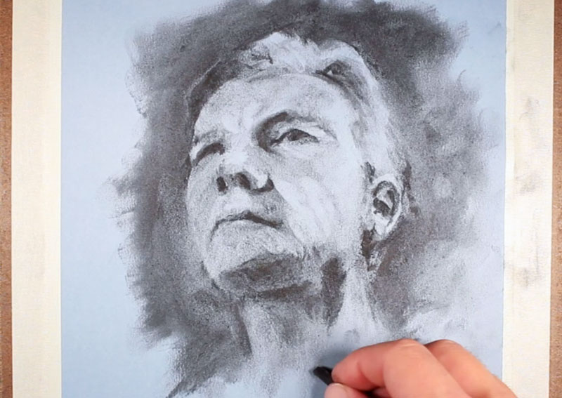 用橡皮擦擦掉高光部分