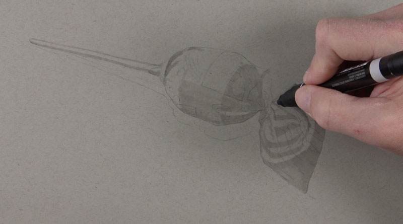 画线的糖果与初始应用程序标记。