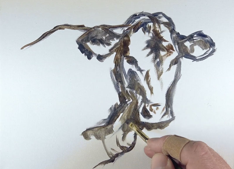 画牛的轮廓