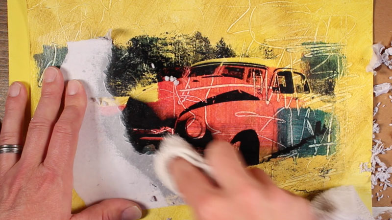 把纸展示照片转移