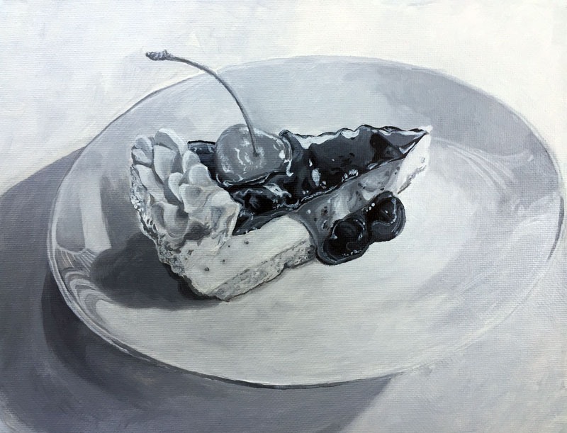 丙烯画底色黑色和白色