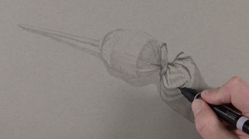 底层色的灰色标记