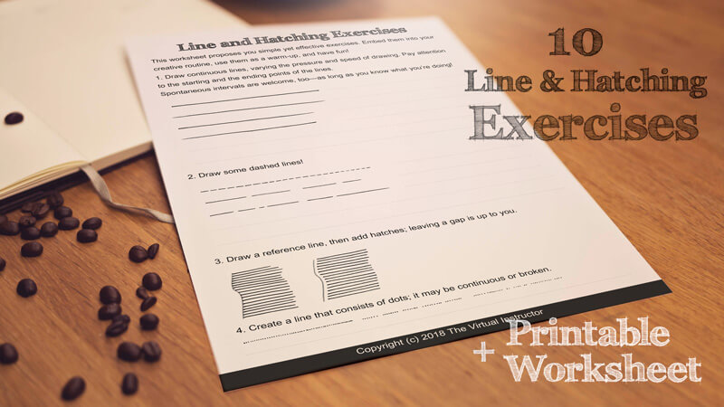 10锻炼自信的线条和准确的孵化