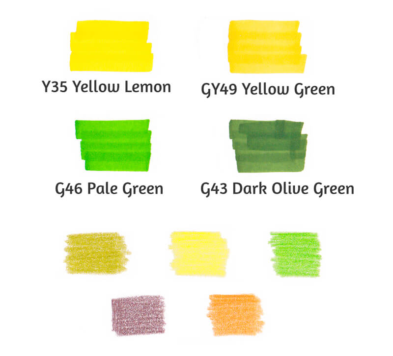 颜色色板准备画画