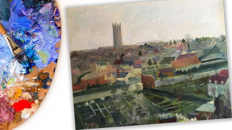 湿到湿——混合颜料在画布上