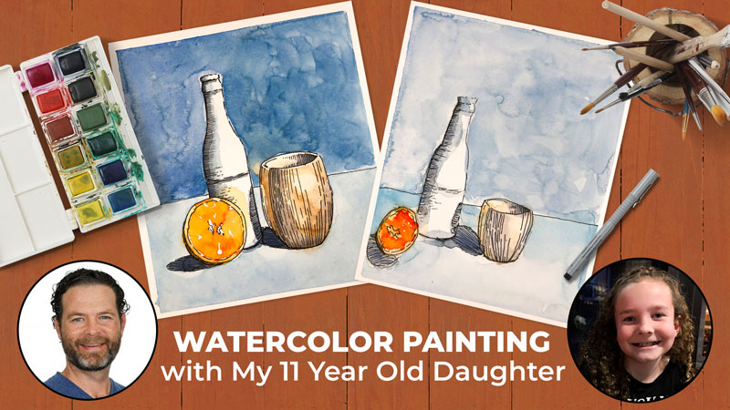 绘画和我11岁的女儿