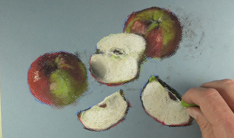 绿色部分添加到苹果