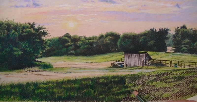 彩色铅笔尖——层颜色