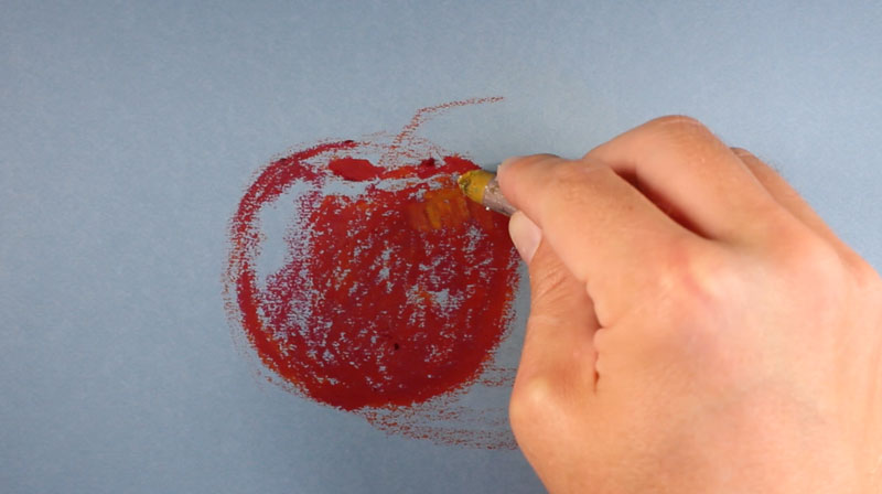 油粉彩苹果步骤2