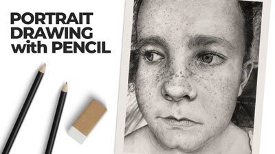 现实的肖像用铅笔作画