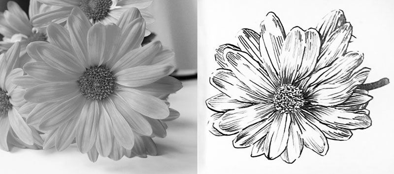 图纸与直线边缘