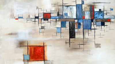 抽象绘画与丙烯酸树脂