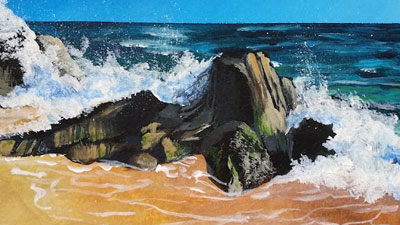 丙烯酸海景教程——完整的教训