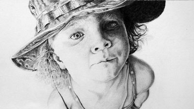 如何画一幅肖像与石墨铅笔绘图课