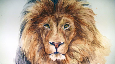 如何画一个狮子Graphitint铅笔吗